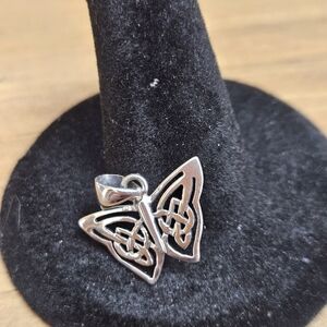 73. 925 Sterling Silver Celtic Butterfly Pendant